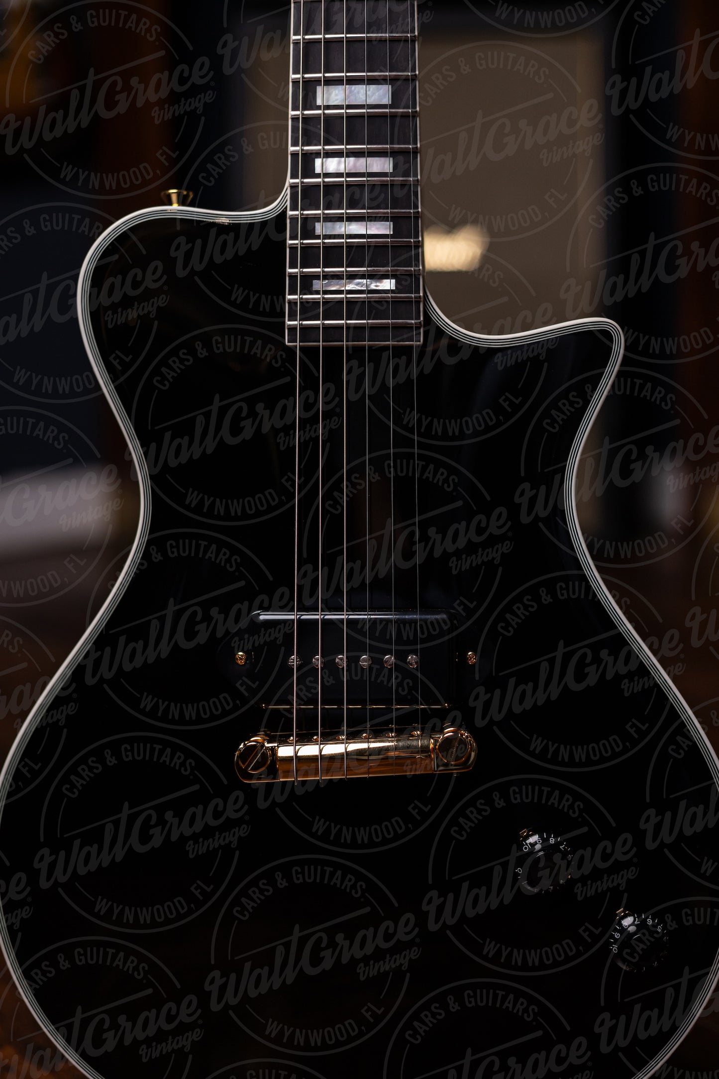 Pre-Order | Carneglia Stallion Custom P-90 Electric Guitar - Ebony