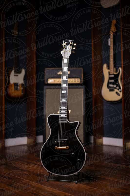 Pre-Order | Carneglia Stallion Custom P-90 Electric Guitar - Ebony