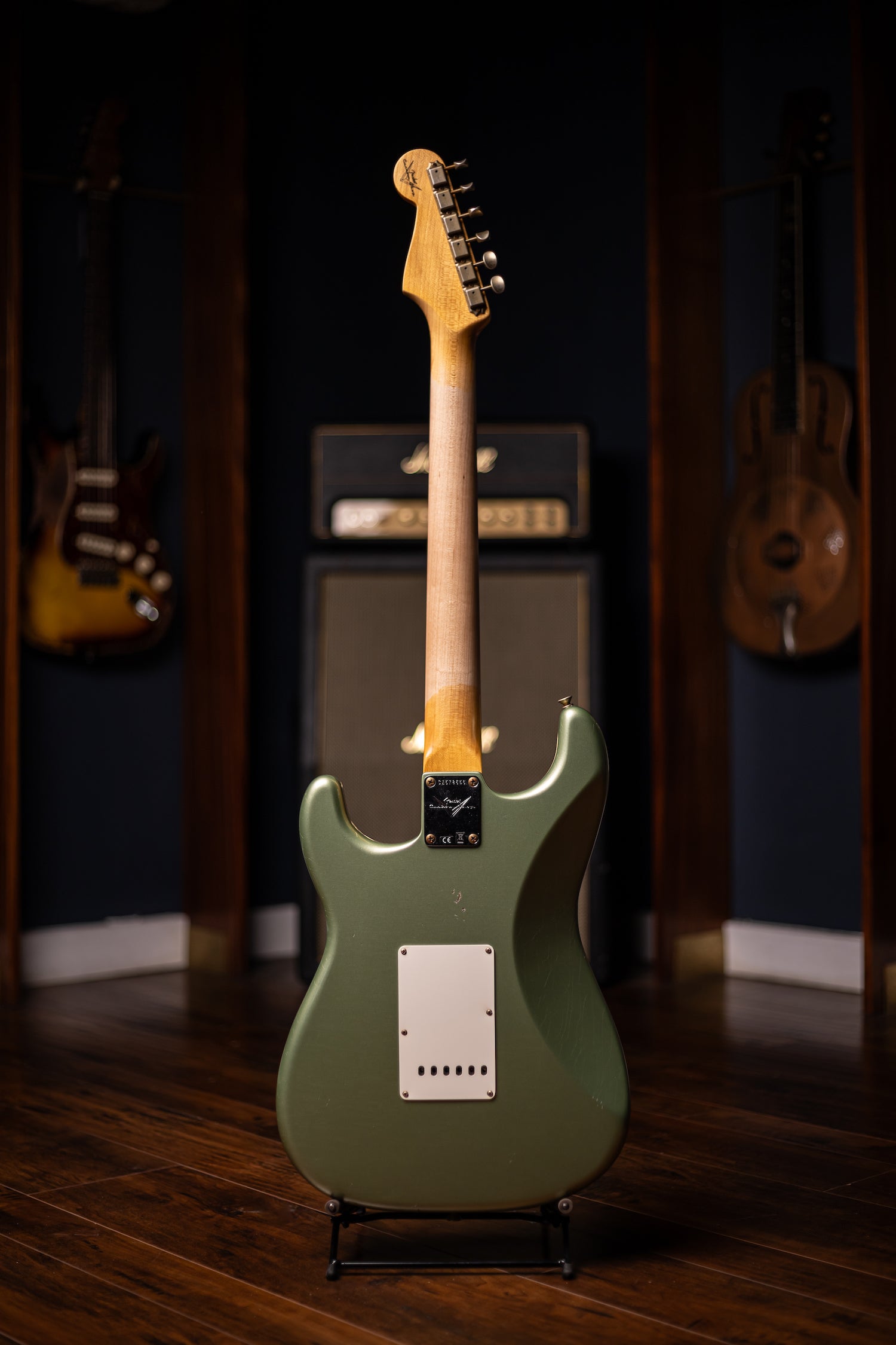 Fender Custom Shop 1959 Journeyman Stratocaster Electric Guitar - Faded Aged Sage Green Metallic