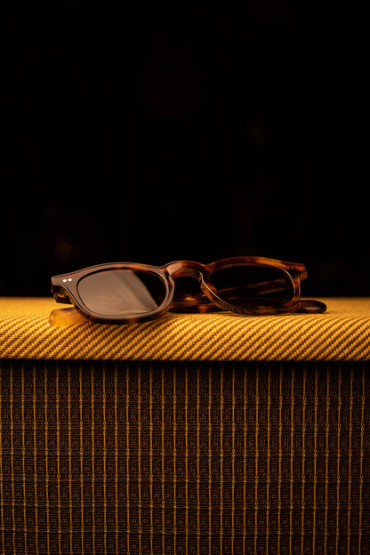 Johann Wolff Sunglasses - Carousel in Havana w/ Green Polar Lenses