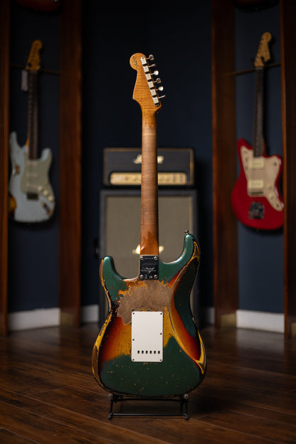 2024 Fender Custom Shop Limited Editon Roasted Maple ‘61 Stratocster Super Heavy Relic Electric Guitar - Sherwood Over Sunburst