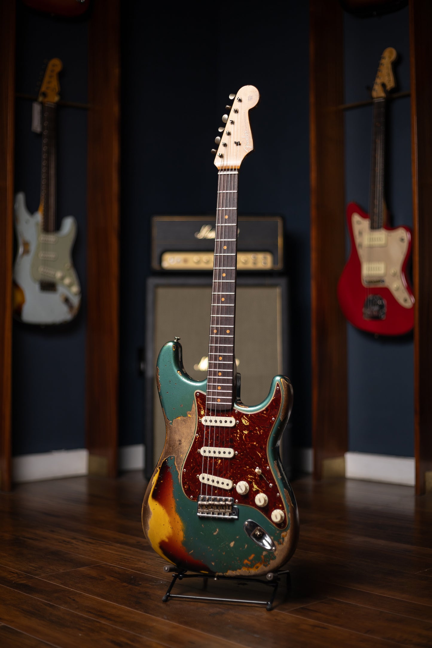 2024 Fender Custom Shop Limited Editon Roasted Maple ‘61 Stratocster Super Heavy Relic Electric Guitar - Sherwood Over Sunburst