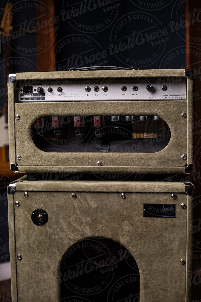 IN STOCK! Two-Rock Bloomfield Drive 100/50w Tube Head and 2x12 TR12 Cabinet - Moss Green Suede, Silver Anodize, Vintage Gold, Beige Piping,