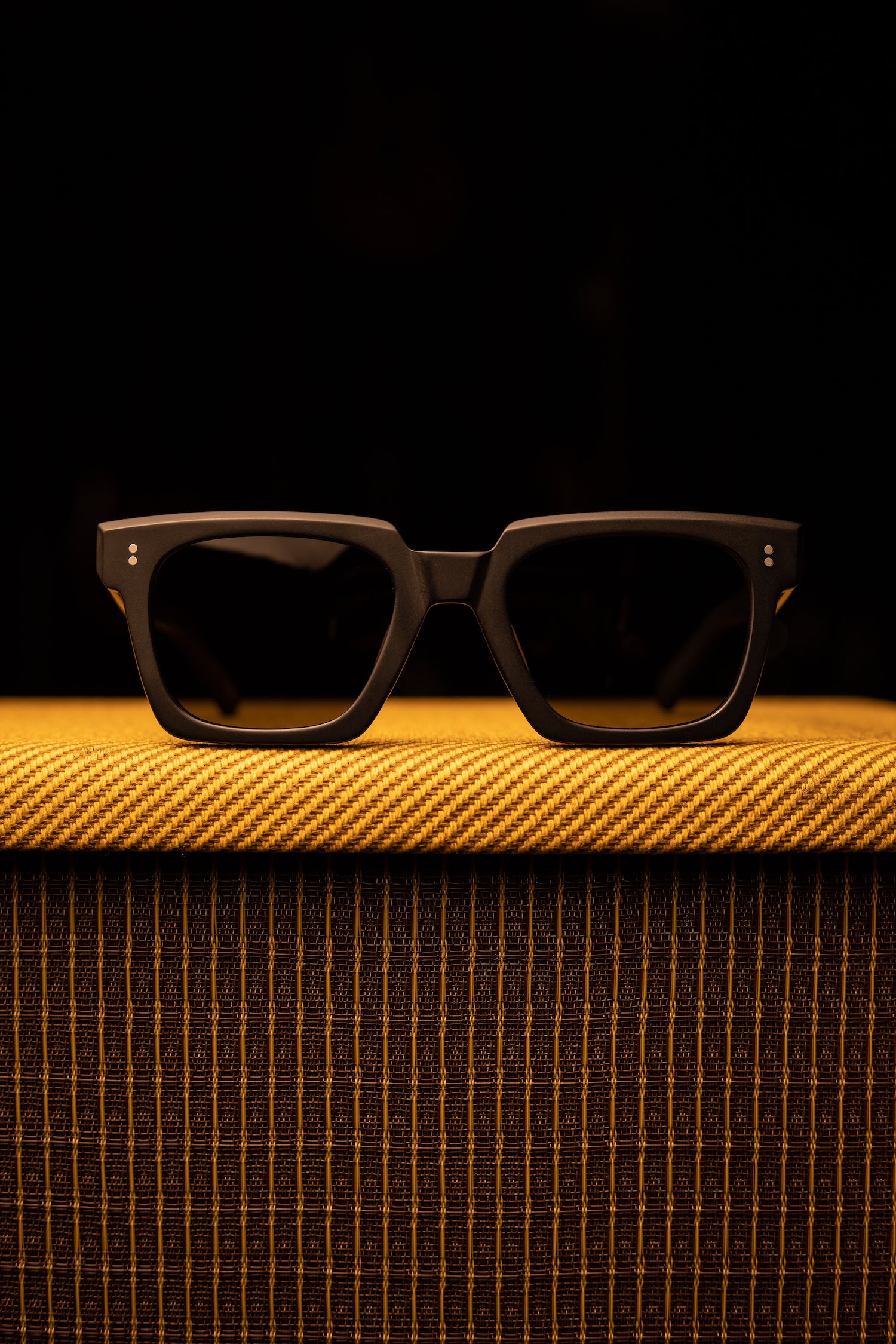 Johann Wolff Sunglasses - Anna in Matte Black w/ Green Polar Lenses
