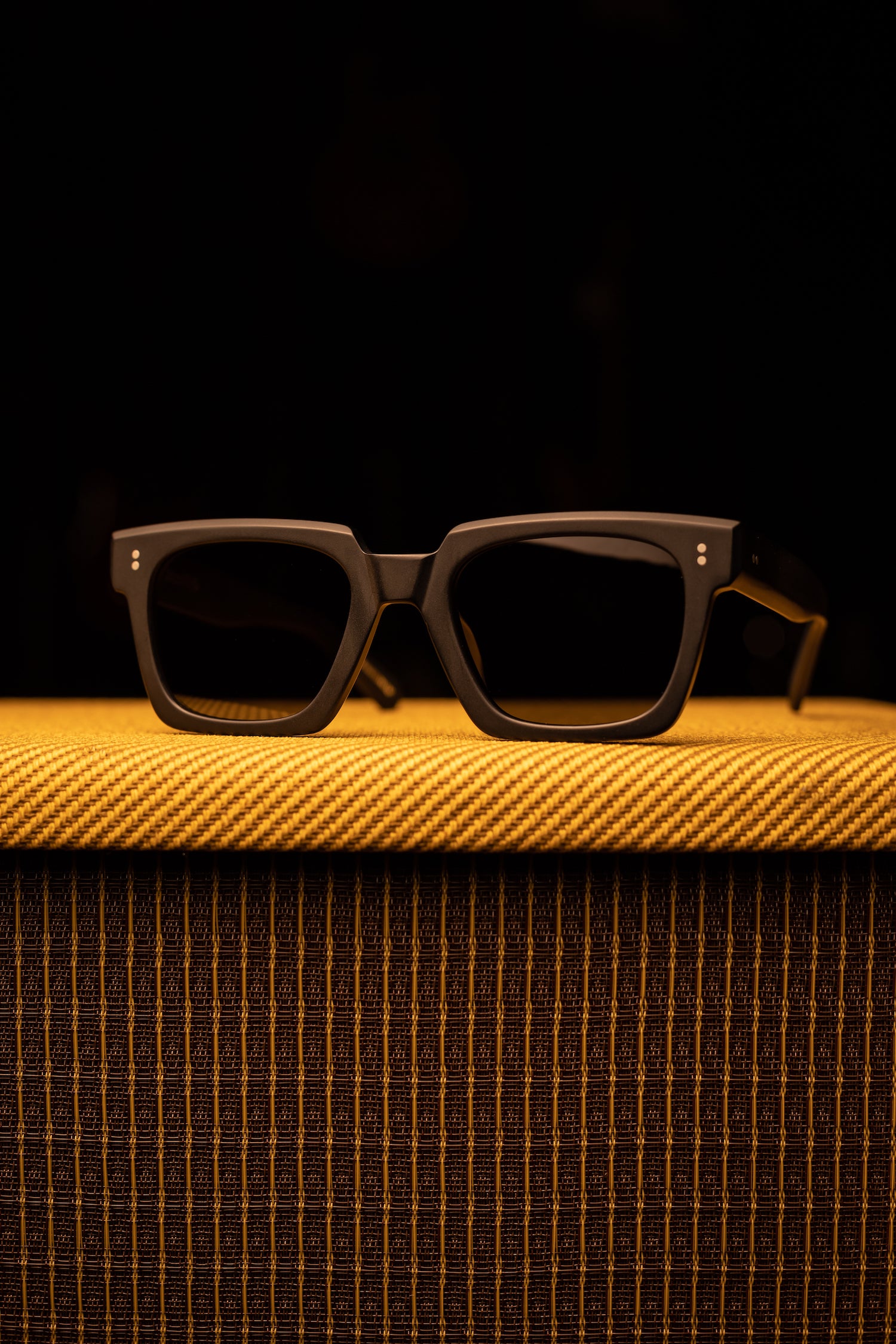 Johann Wolff Sunglasses - Anna in Matte Black w/ Green Polar Lenses