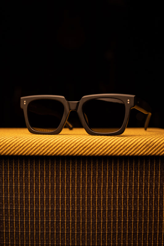 Johann Wolff Sunglasses - Anna in Matte Black w/ Green Polar Lenses