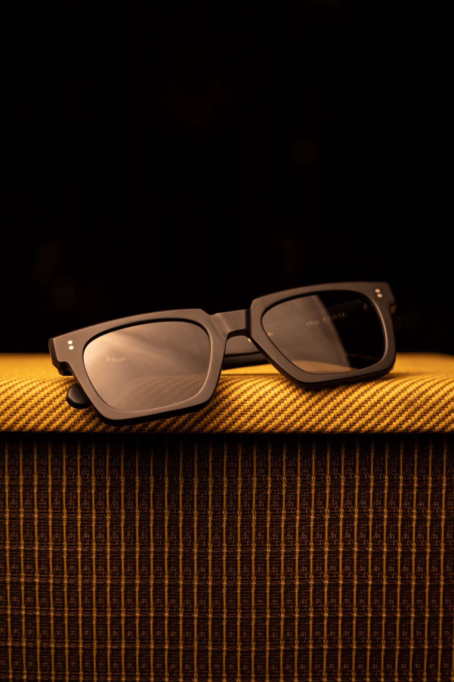 Johann Wolff Sunglasses - Anna in Matte Black w/ Green Polar Lenses
