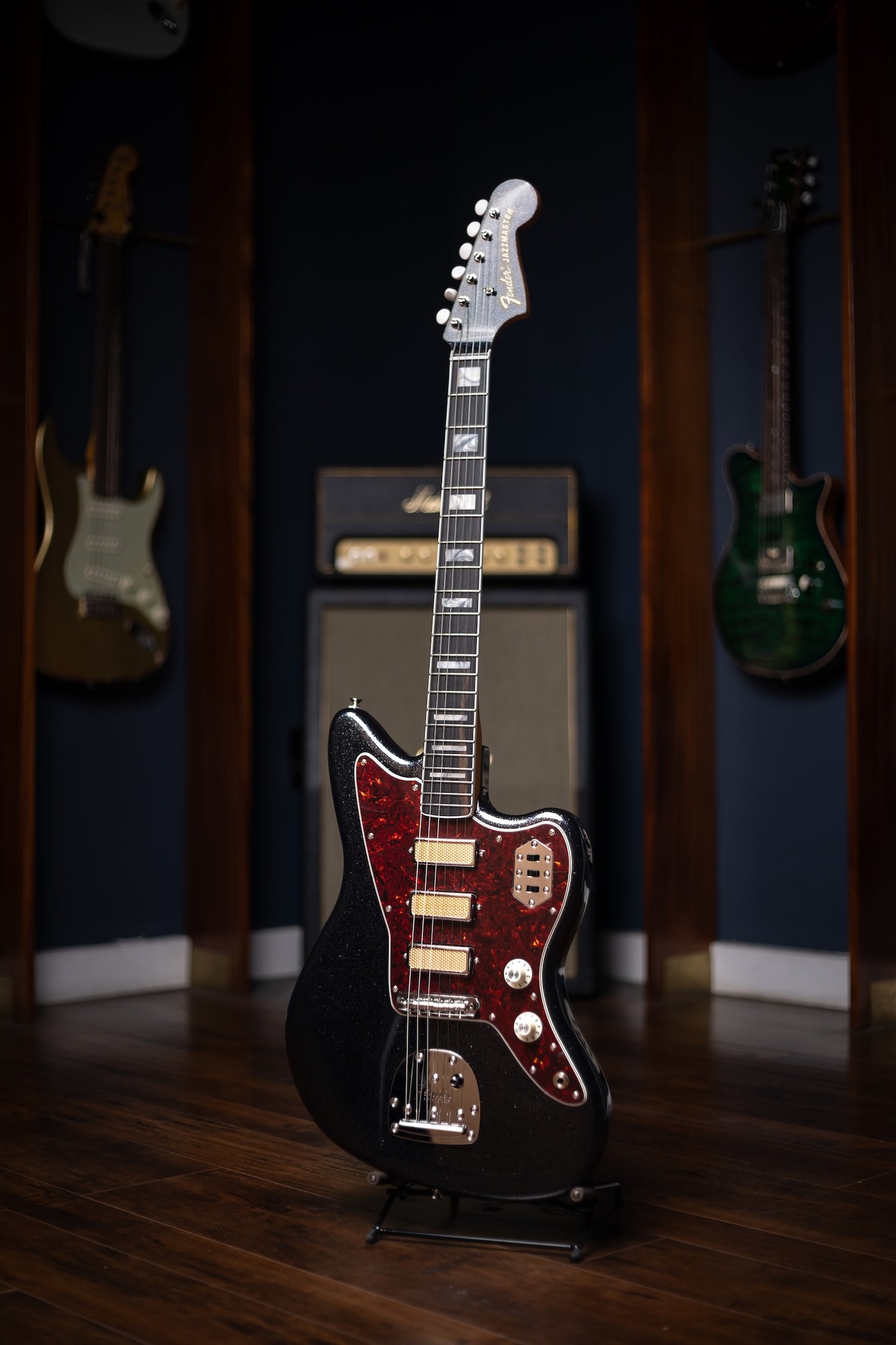 Fender Limited Edition Gold Foil Series Jazzmaster - Black Sparkle