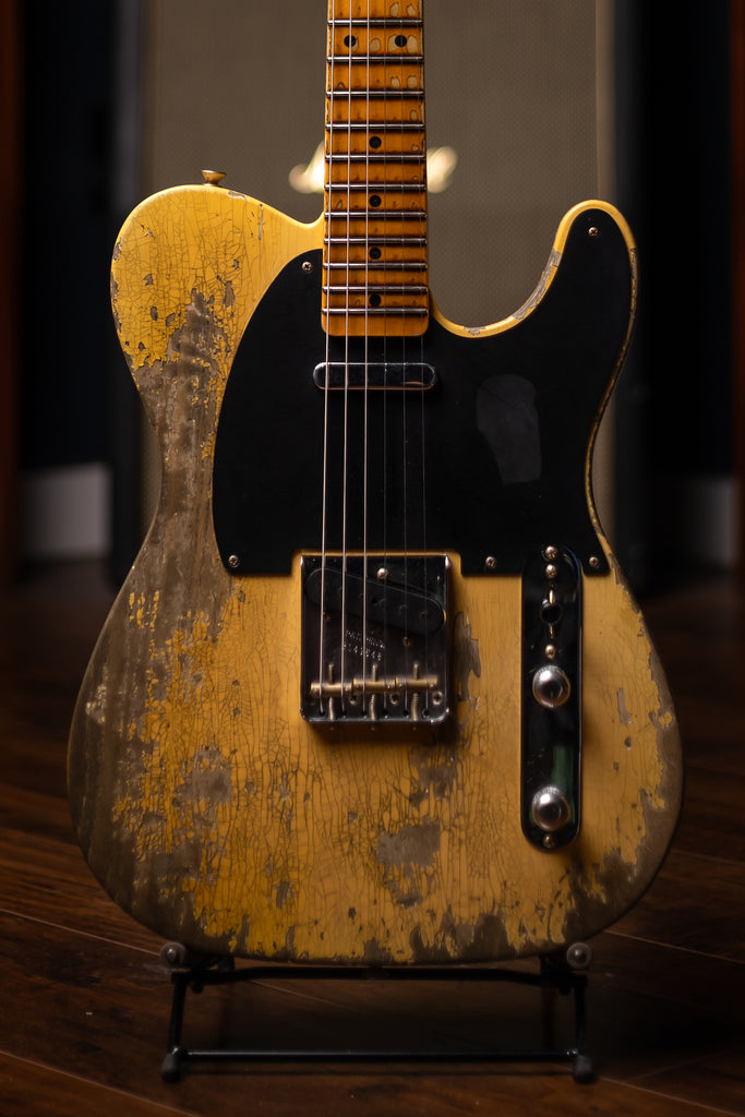 Fender 1954 Telecaster Super Heavy Relic Electric Guitar - Super Faded Aged Nocaster Blonde