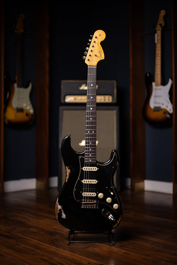 Fender Custom Shop Limited Edition 1967 HSS Stratocaster Relic Electric Guitar - Aged Black