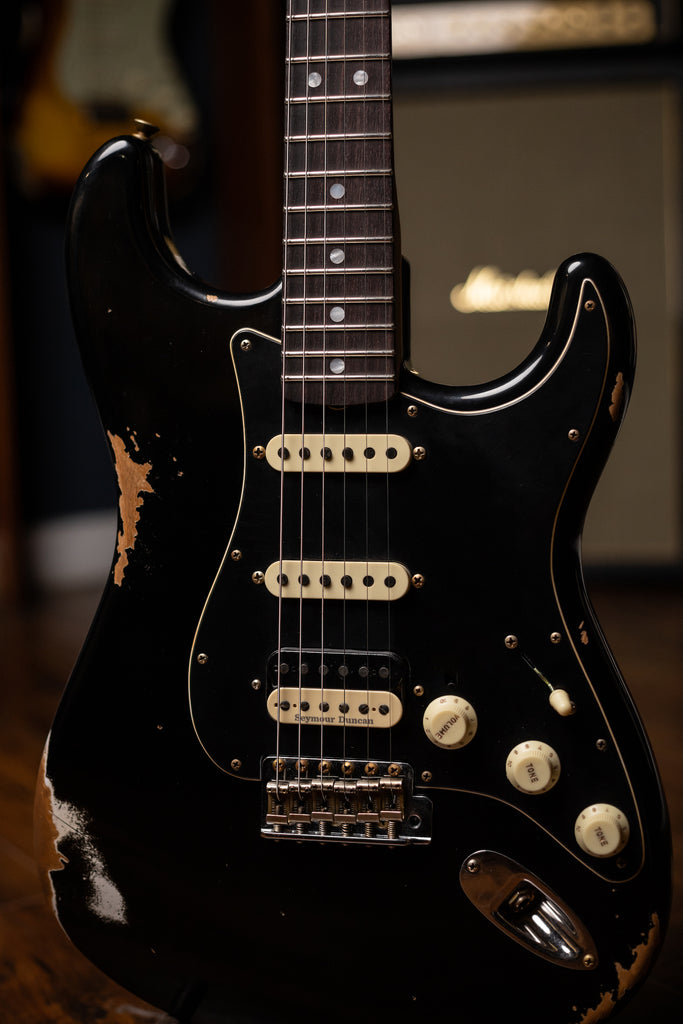 Fender Custom Shop Limited Edition 1967 HSS Stratocaster Relic Electric Guitar - Aged Black