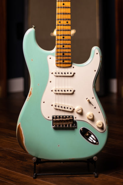 Fender Custom Shop Limited-Edition Fat '50s Stratocaster Relic Electric Guitar - Super Faded Aged Sea Foam Green