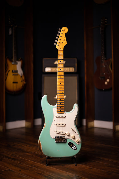 Fender Custom Shop Limited-Edition Fat '50s Stratocaster Relic Electric Guitar - Super Faded Aged Sea Foam Green