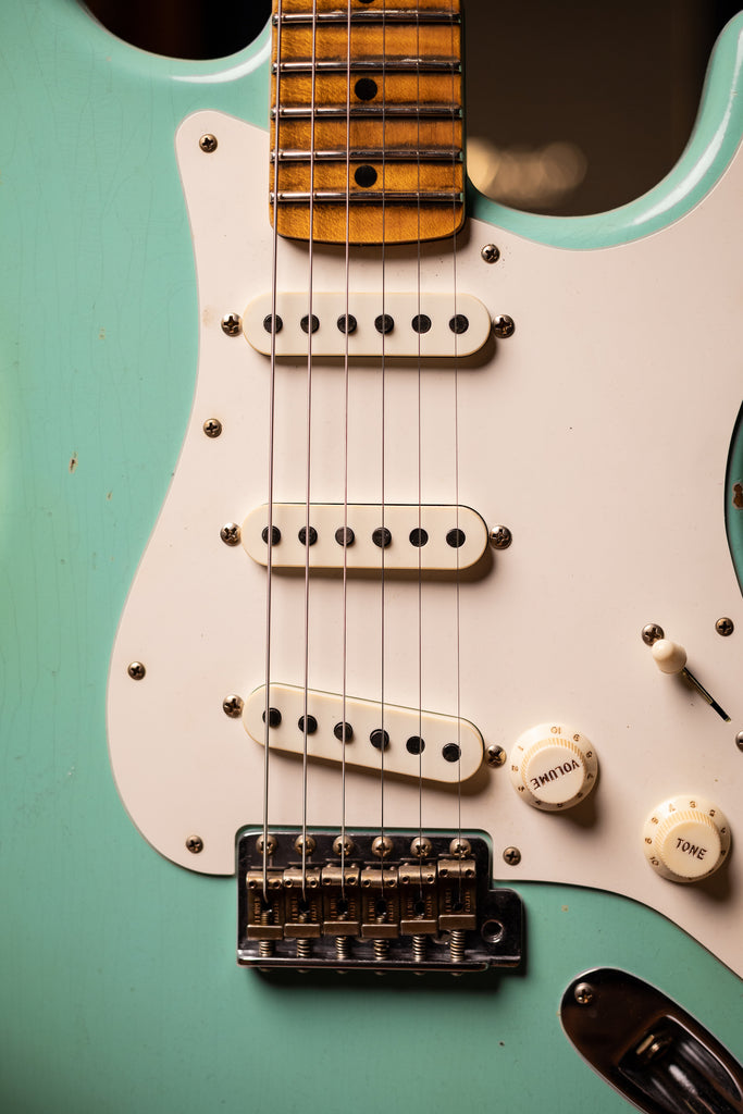 Fender Custom Shop Limited-Edition Fat '50s Stratocaster Relic Electric Guitar - Super Faded Aged Sea Foam Green
