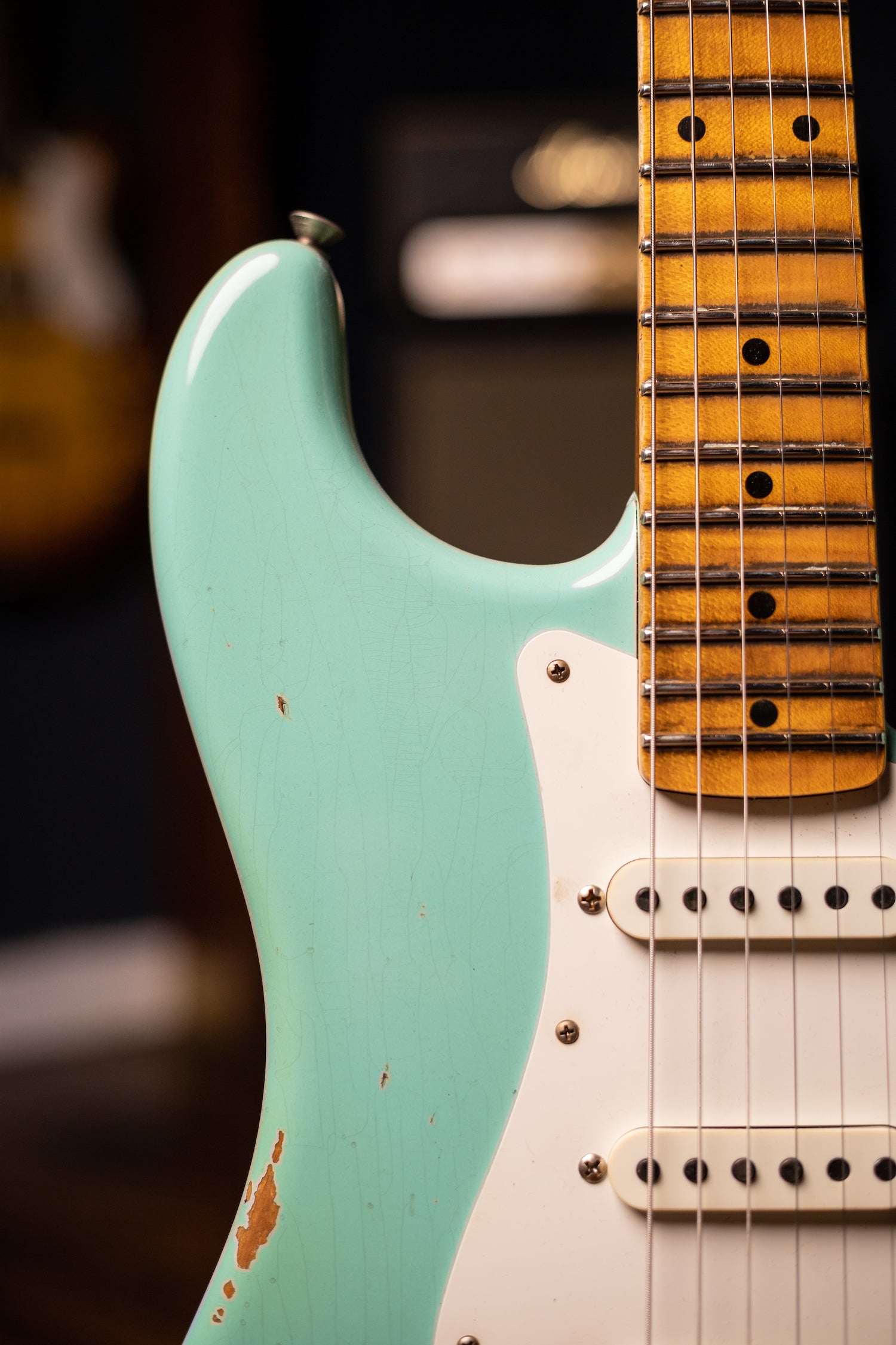 Fender Custom Shop Limited-Edition Fat '50s Stratocaster Relic Electric Guitar - Super Faded Aged Sea Foam Green