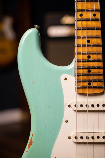 Fender Custom Shop Limited-Edition Fat '50s Stratocaster Relic Electric Guitar - Super Faded Aged Sea Foam Green