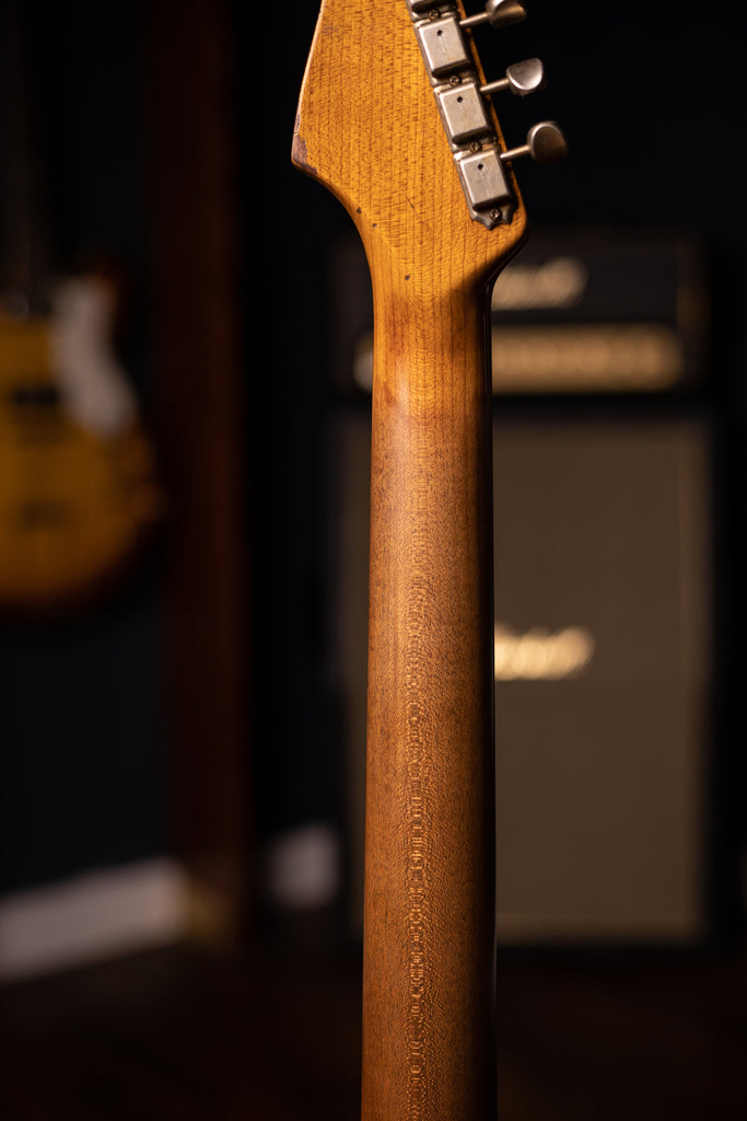 Fender Custom Shop Limited Edition Roasted Super Heavy Relic '61 Stratocaster Electric Guitar - Aged Black over 3-Color Sunburst