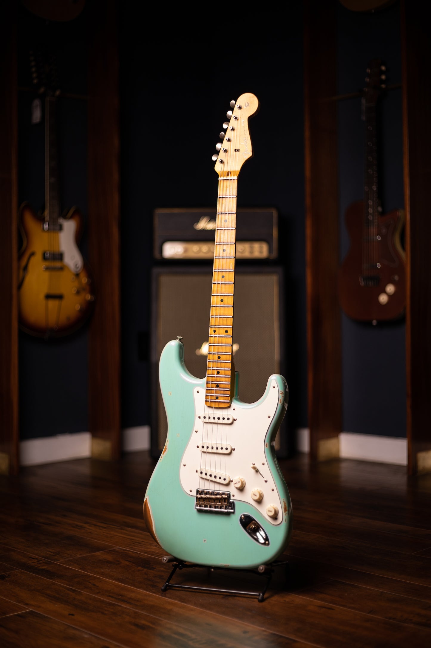 Fender Custom Shop Limited-Edition Fat '50s Stratocaster Relic Electric Guitar - Super Faded Aged Sea Foam Green
