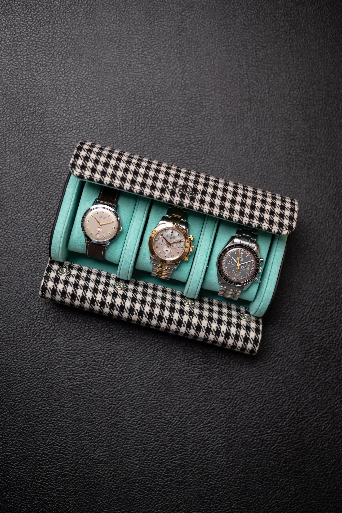KRUK Black/ White with Tiffany Blue 3- Watch Case