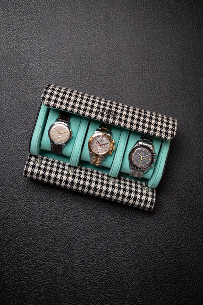 KRUK Black/ White with Tiffany Blue 3- Watch Case