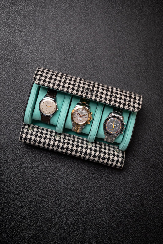 KRUK Black/ White with Tiffany Blue 3- Watch Case