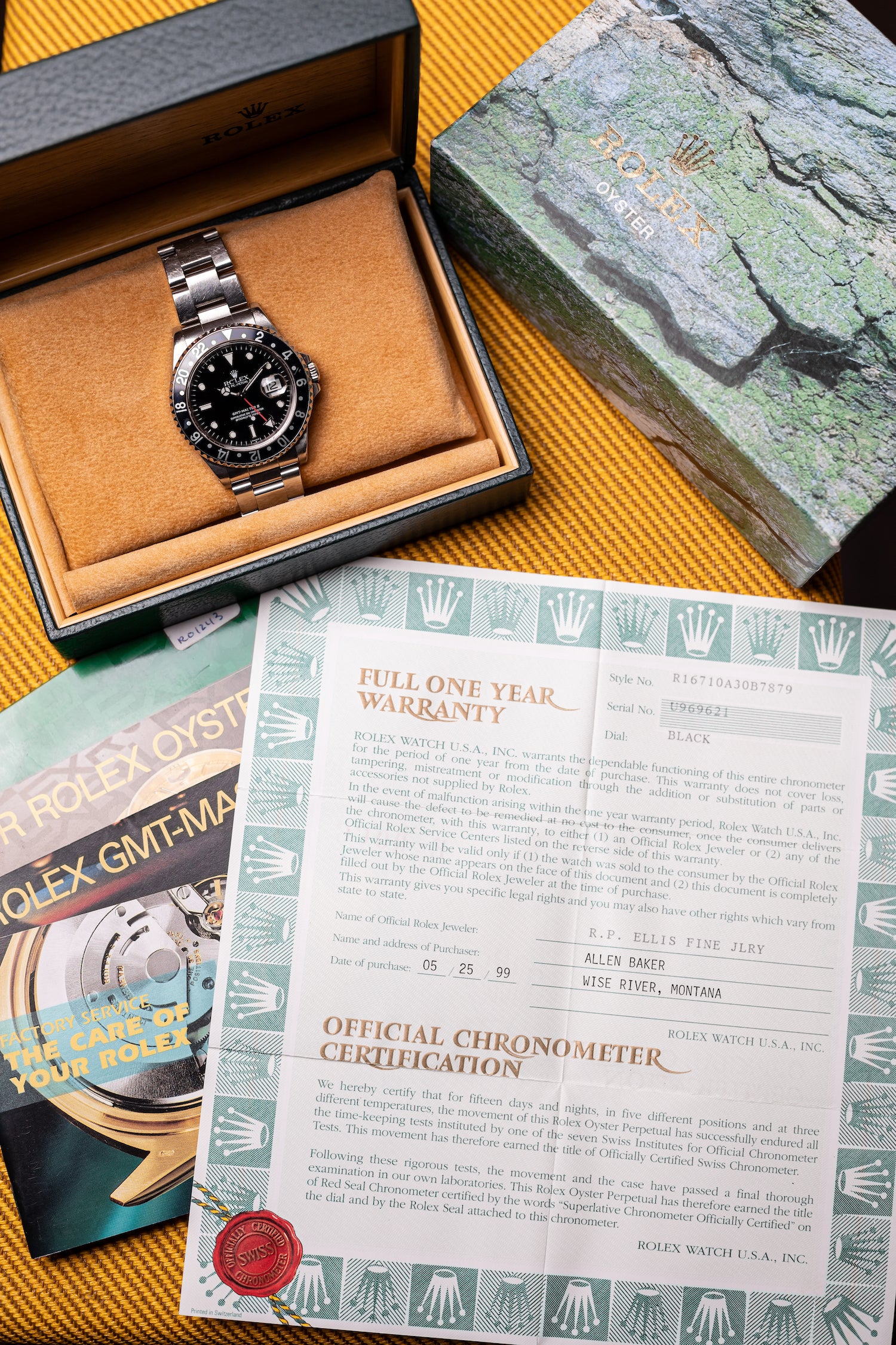 1997 Rolex GMT Master II Ref. 16710 Serial #U969621