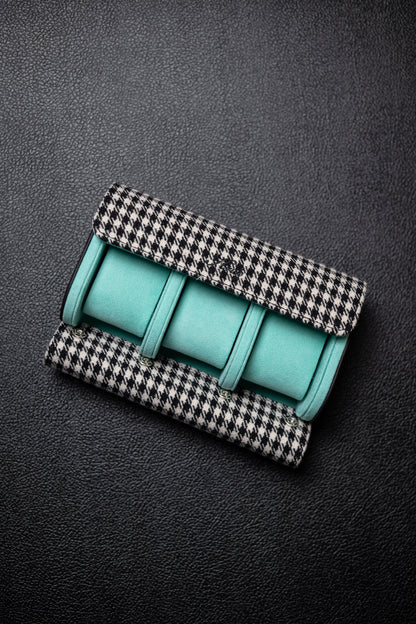 KRUK Black/ White with Tiffany Blue 3- Watch Case