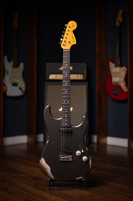 Fender Limited Edition Strat SH Heavy Relic Electric Guitar - Aged Charcoal Frost Metallic