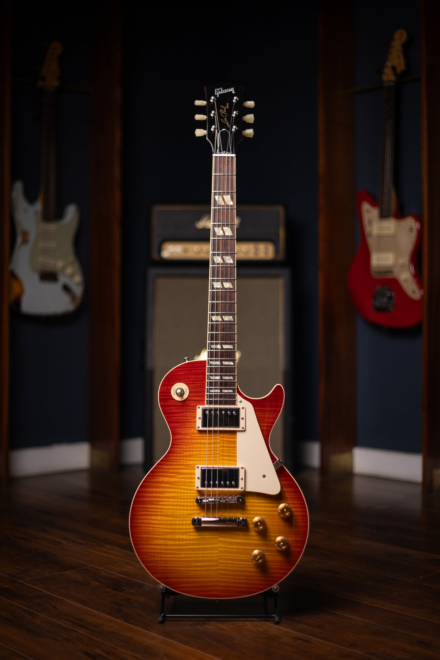 2014 Gibson Custom Shop Les Paul Long Scale Electric Guitar - Cherry Sunburst