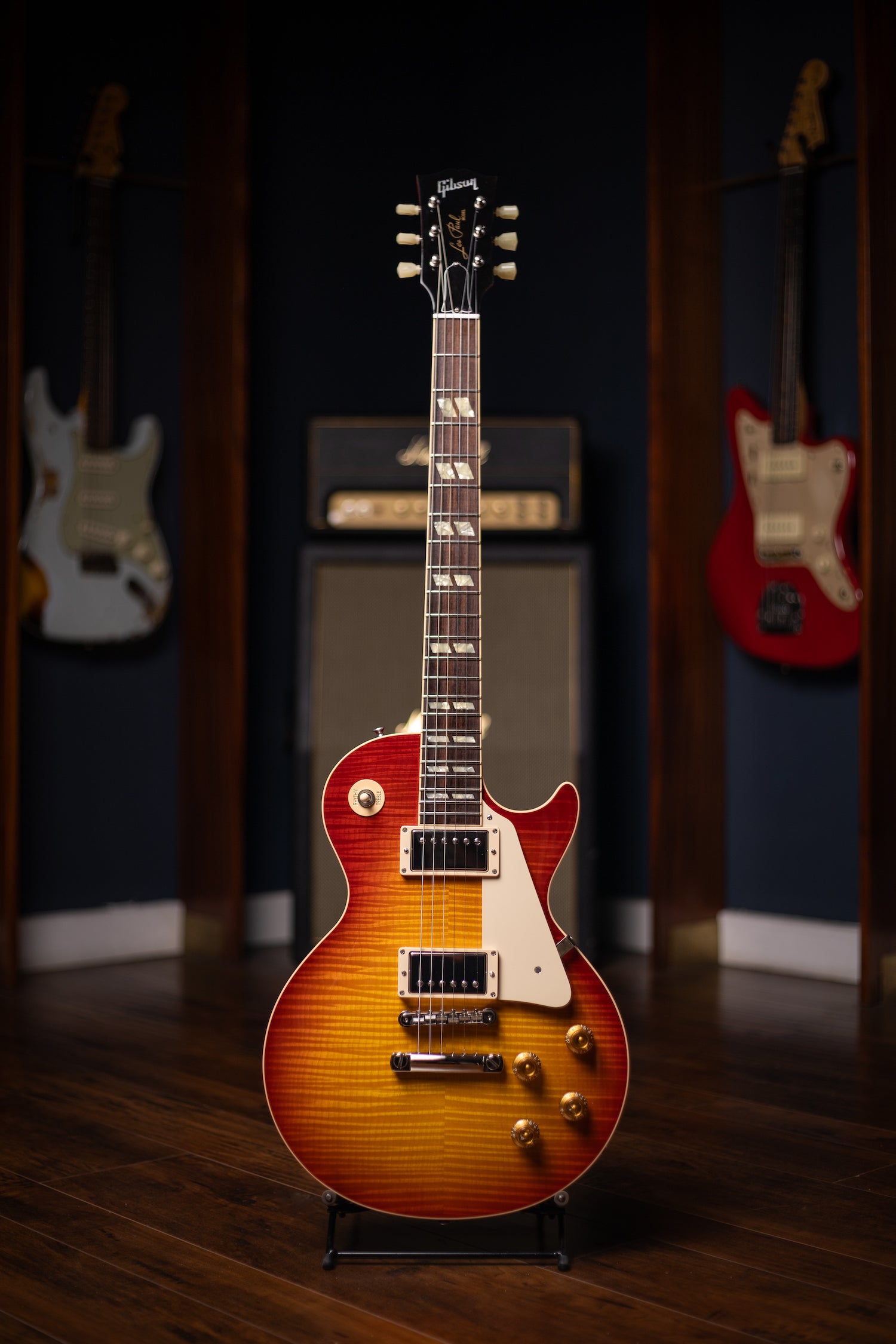 2014 Gibson Custom Shop Les Paul Long Scale Electric Guitar - Cherry Sunburst
