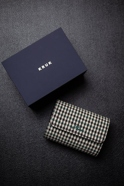 KRUK Green Pepita w/ Chocolate 2- Watch Case
