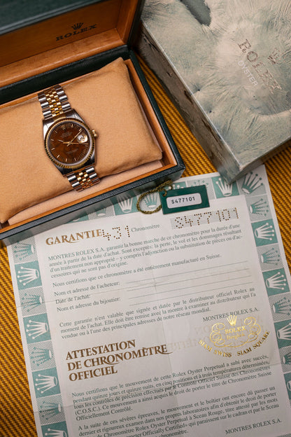 1993 Rolex Datejust "Wood Dial" Ref. 16233 Serial S477101