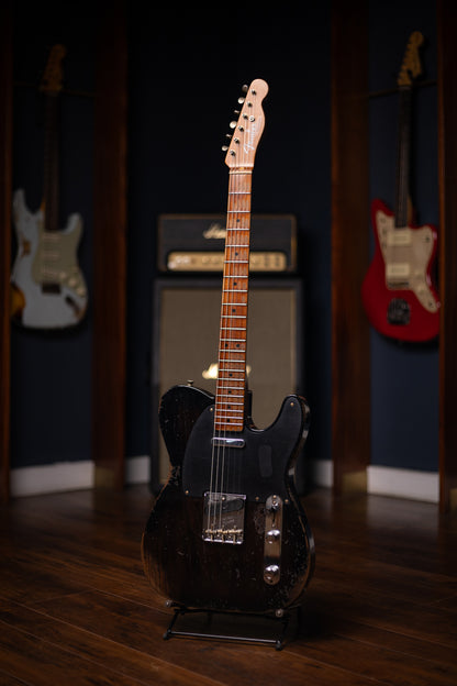 Fender Limited Edition Roasted Reverse '50s Telecaster Heavy Relic, 1-Piece Roasted Quartersawn Maple Neck Electric Guitar - Ebony Transparent