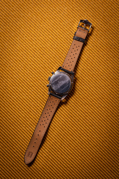 Circa 1960s Heuer Carrera Stainless Steel Wristwatch Ref. 2447N
