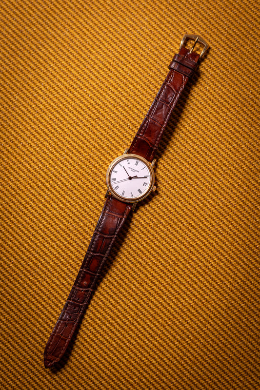 Circa 1998 Patek Philippe Calatrava in Yellow Gold Ref. 3802J w/ Box and Papers