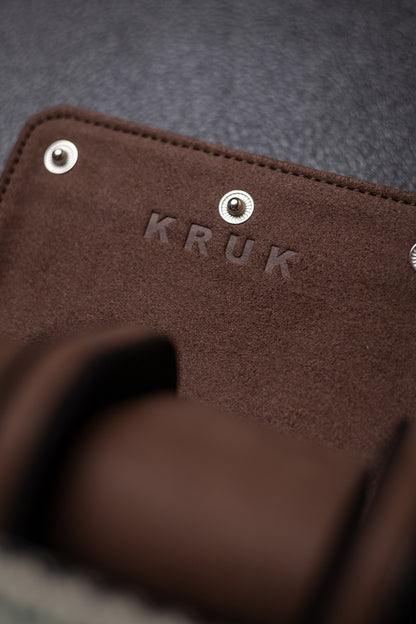 KRUK Green Pepita w/ Chocolate 2- Watch Case