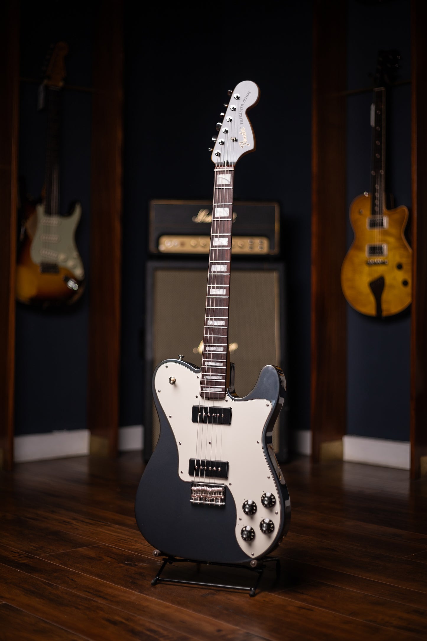 Fender Chris Shiflett Cleaver Telecaster Deluxe Electric Guitar - Charcoal Frost Metallic