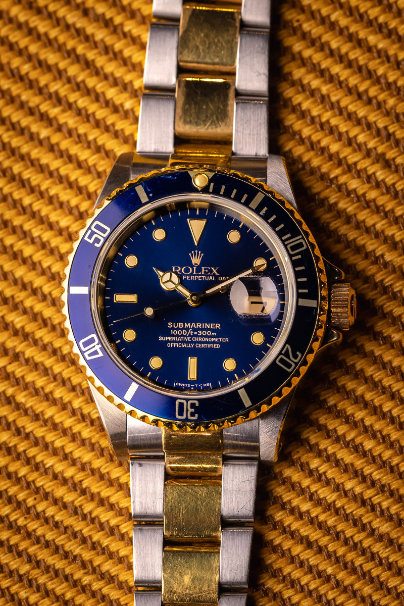 Rolex Submariner Two Tone 18k Yellow Gold Stainless Steel, Ref