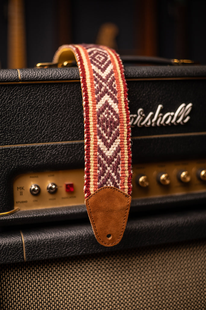 Walt Grace Vintage Wool with Tan Suede Guitar Straps