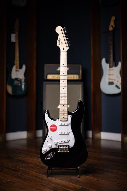 Fender Squier Sonic Stratocaster Left-Handed White Pickguard - Black