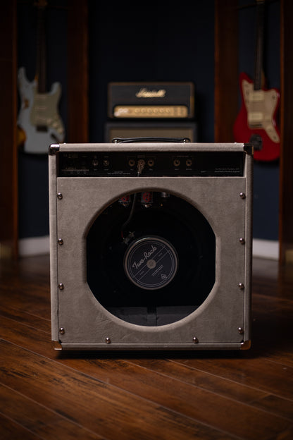 Two-Rock Traditional Clean 100 Watt 1x12” Tube Combo Amp - Dark Grey Suede, Vintage Silver Cloth, Black Piping, Silver Knobs
