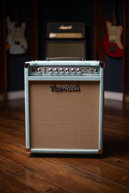 Two-Rock Studio Signature Combo - Silver Anodize, Mint Suede, Cane Cloth, Buckskin Piping, Silver Knobs