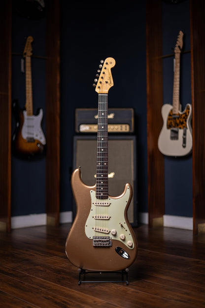 2011 Fender Custom Shop 1960 Stratocaster Relic Electric Guitar - Firemist Gold