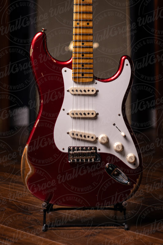 Fender Custom Shop '58 Stratocaster Relic Electric Guitar - Faded Aged Candy Apple Red