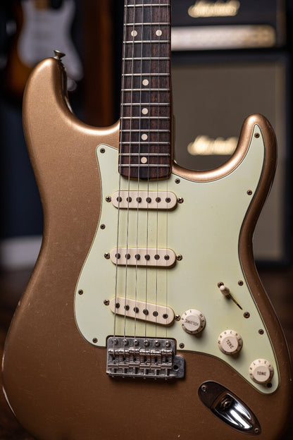 2011 Fender Custom Shop 1960 Stratocaster Relic Electric Guitar - Firemist Gold