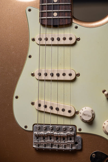 2011 Fender Custom Shop 1960 Stratocaster Relic Electric Guitar - Firemist Gold