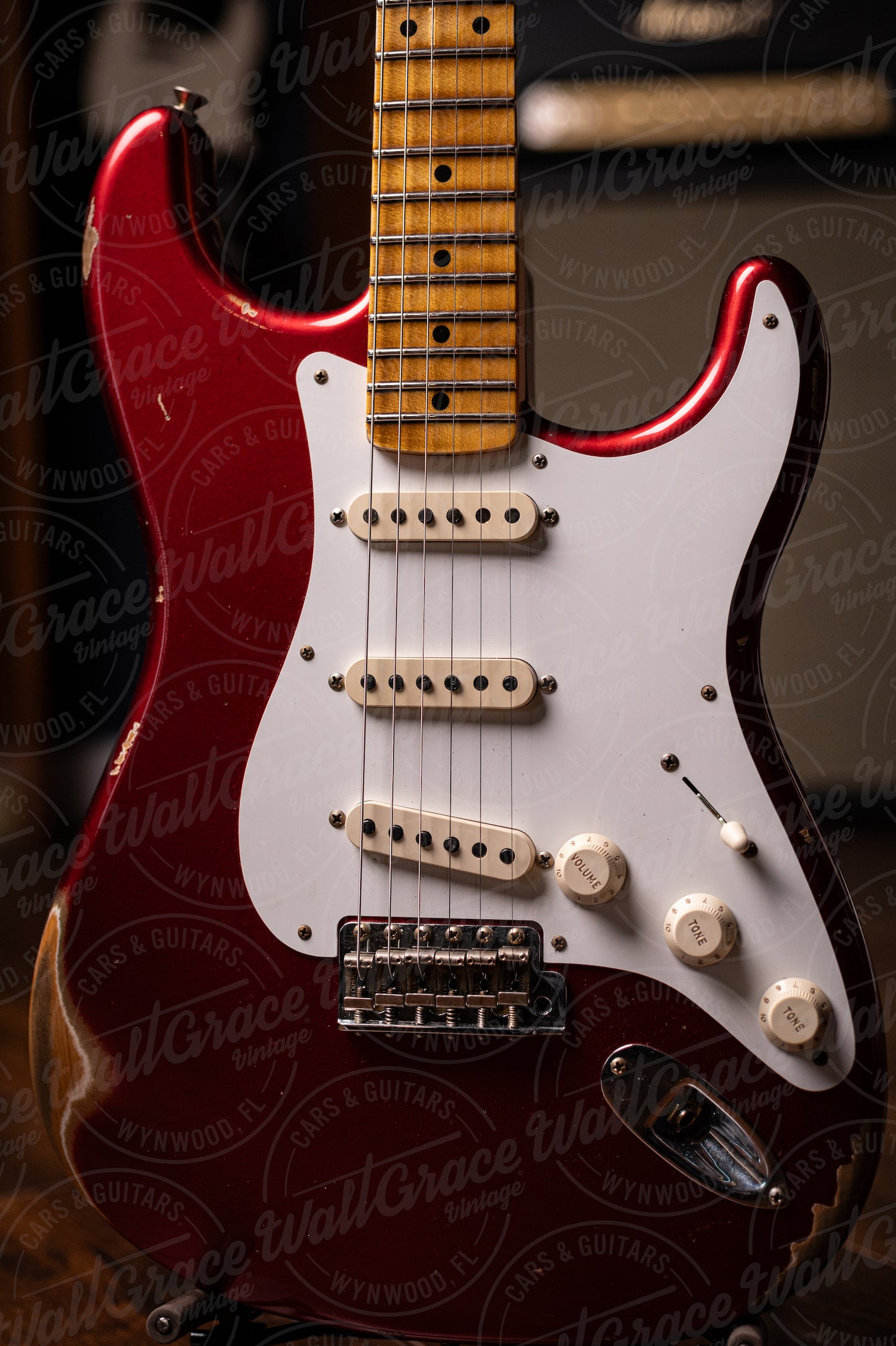 Fender Custom Shop '58 Stratocaster Relic Electric Guitar - Faded Aged Candy Apple Red