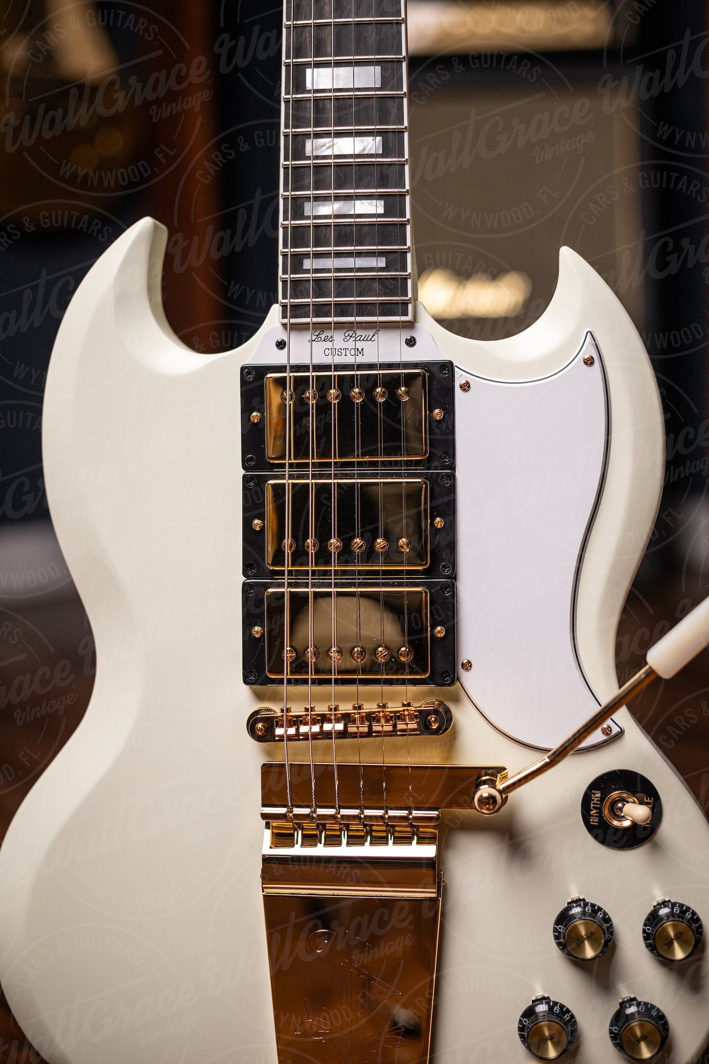Epiphone 1963 Les Paul SG Custom With Maestro Vibrola Electric Guitar - Classic White