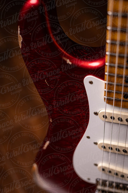 Fender Custom Shop '58 Stratocaster Relic Electric Guitar - Faded Aged Candy Apple Red