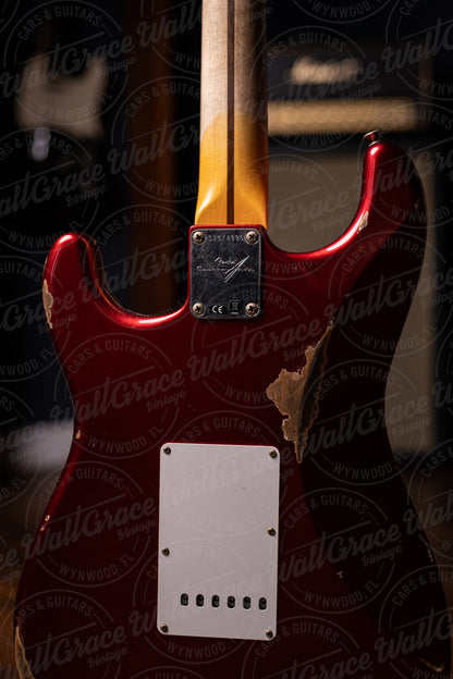 Fender Custom Shop '58 Stratocaster Relic Electric Guitar - Faded Aged Candy Apple Red